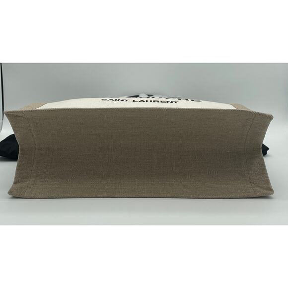 NEW SAINT LAURENT YSL RIVE GAUCHE SUMMER SMALL CANVAS TOTE BAG AUTHENTIC - Picture 10 of 15